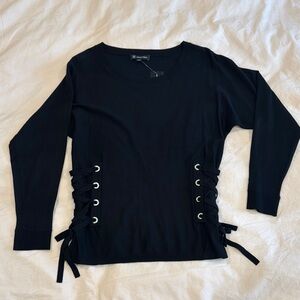 INC International Concepts Black Fitted Jersey